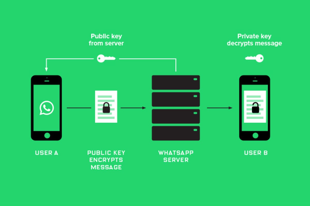 پیغام رسانی اینکریپت شده واتساپ e2ee